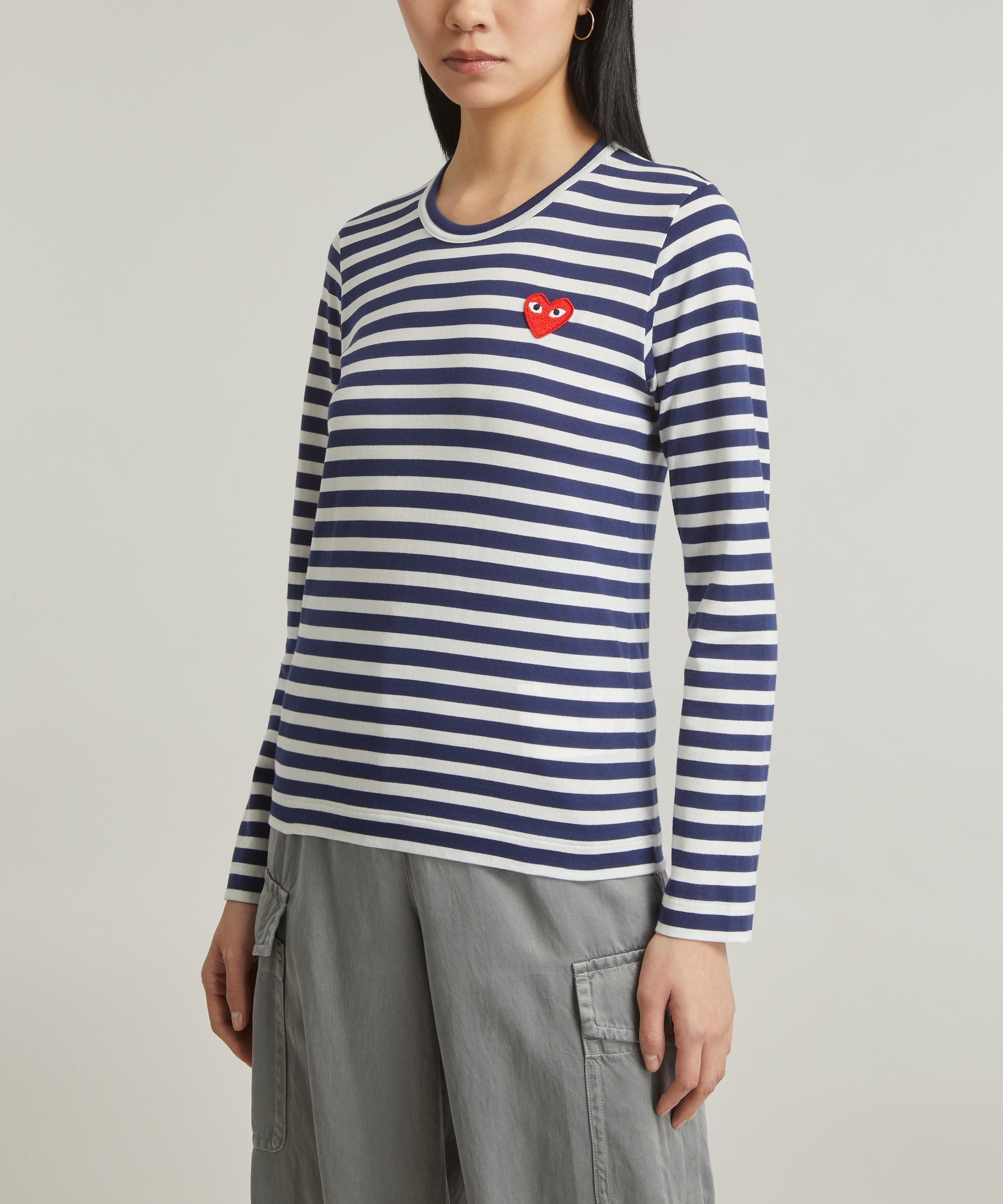 Cdg play striped long hot sale sleeve