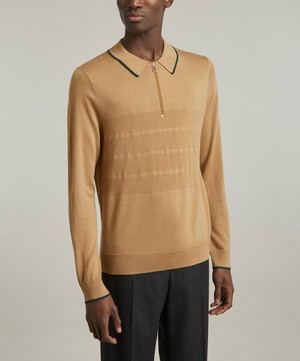 PS Paul Smith - Half-Zip Wool Polo Shirt image number 2
