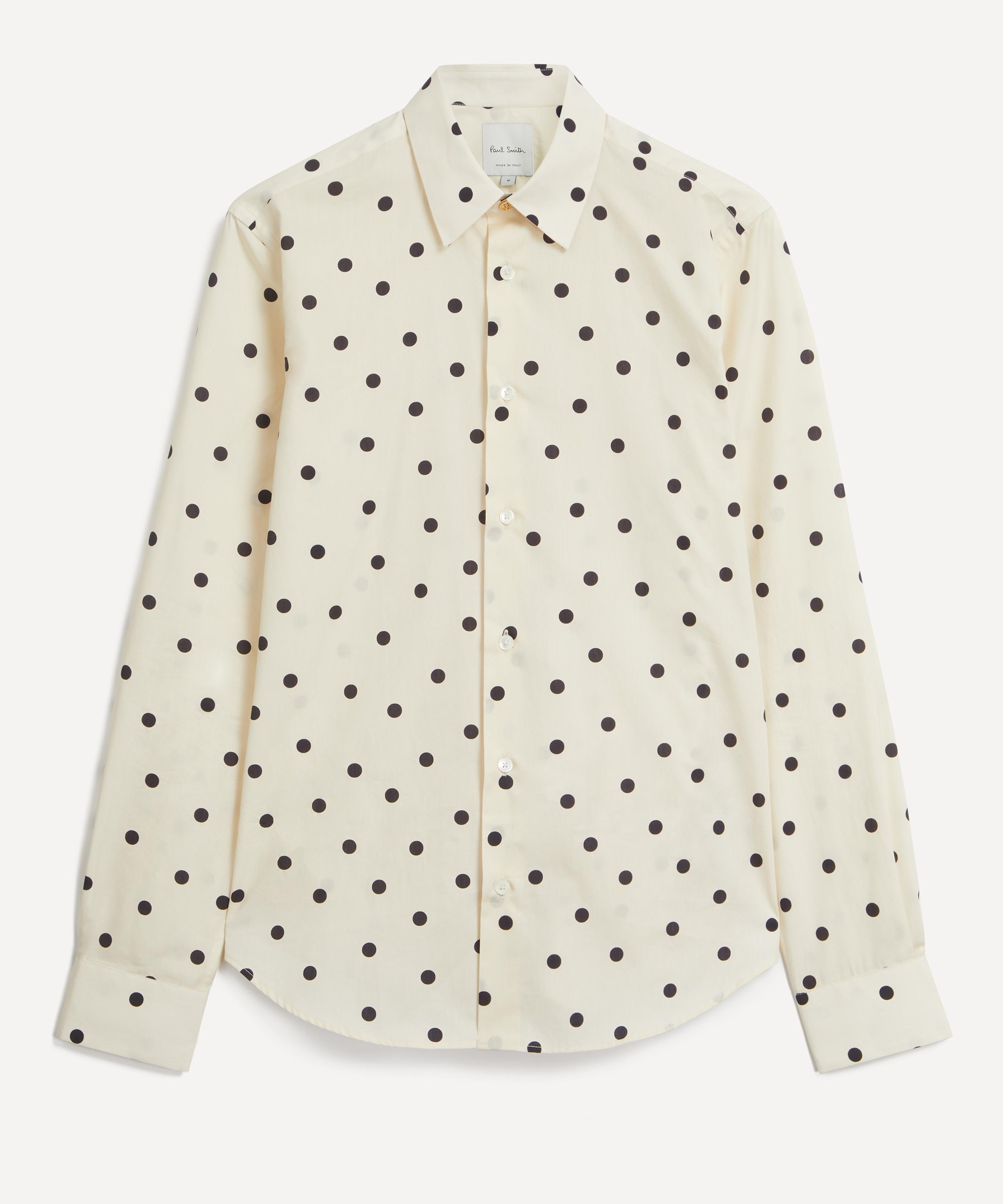 Paul Smith Cream Cotton Polka-Dot Shirt