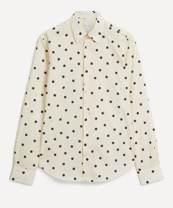 Paul Smith - Cream Cotton Polka-Dot Shirt image number null