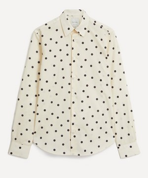 Paul Smith - Cream Cotton Polka-Dot Shirt image number 0