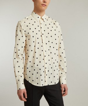 Paul Smith - Cream Cotton Polka-Dot Shirt image number 2