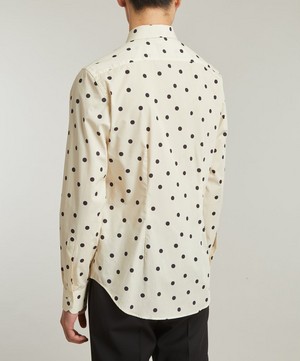Paul Smith - Cream Cotton Polka-Dot Shirt image number 3