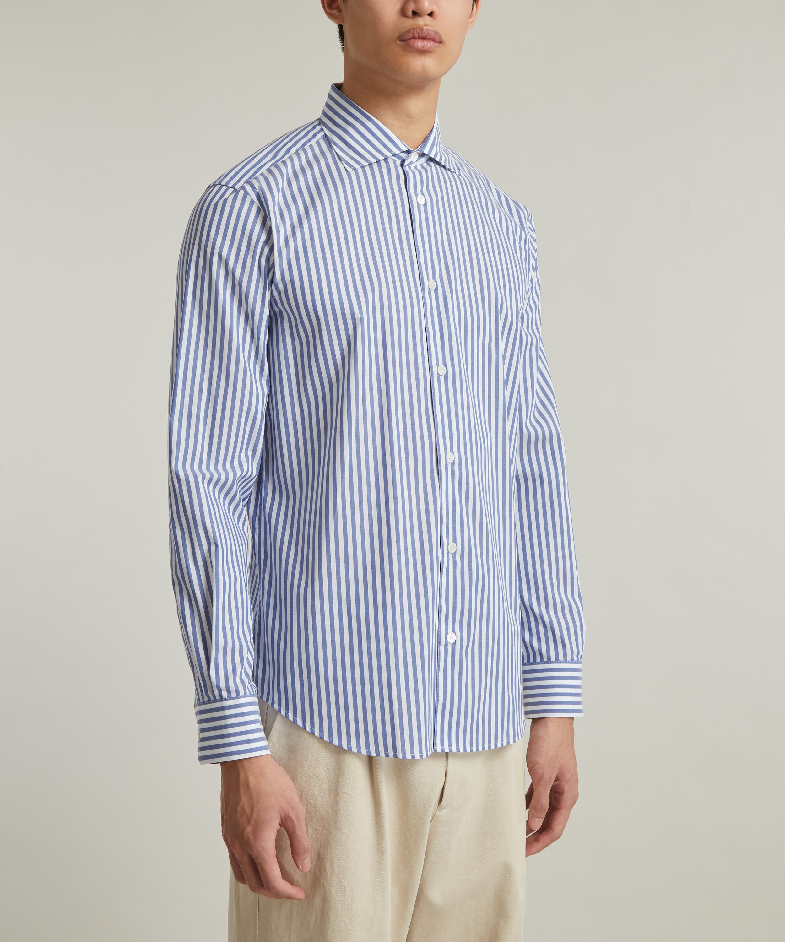 Casual striped button down on sale shirt