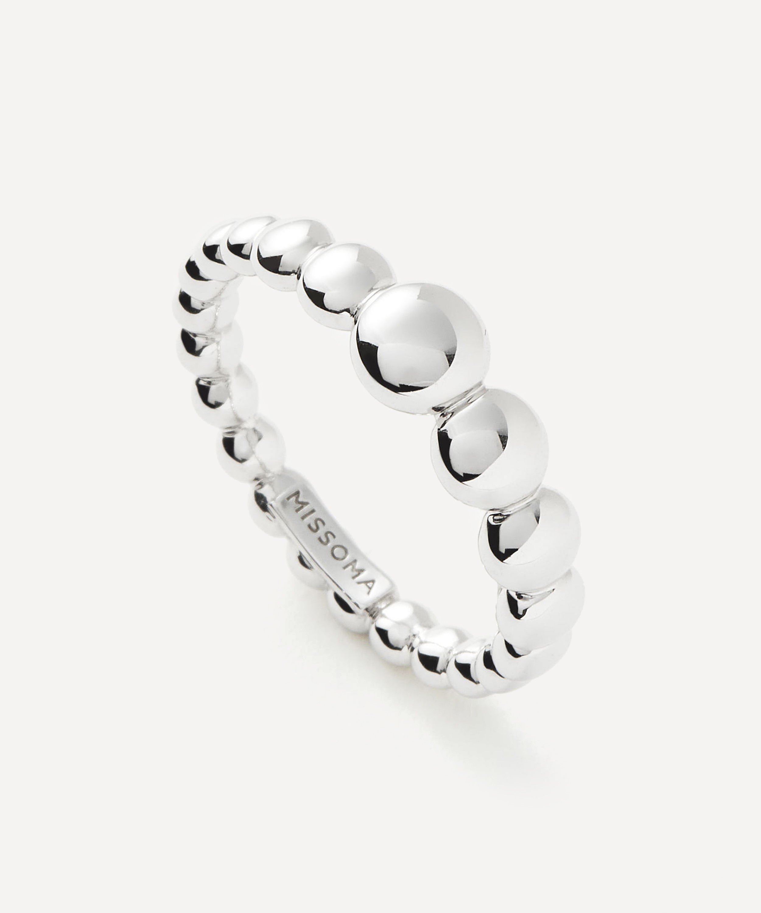 Missoma - Sterling Silver Articulated Beaded Stacking Ring