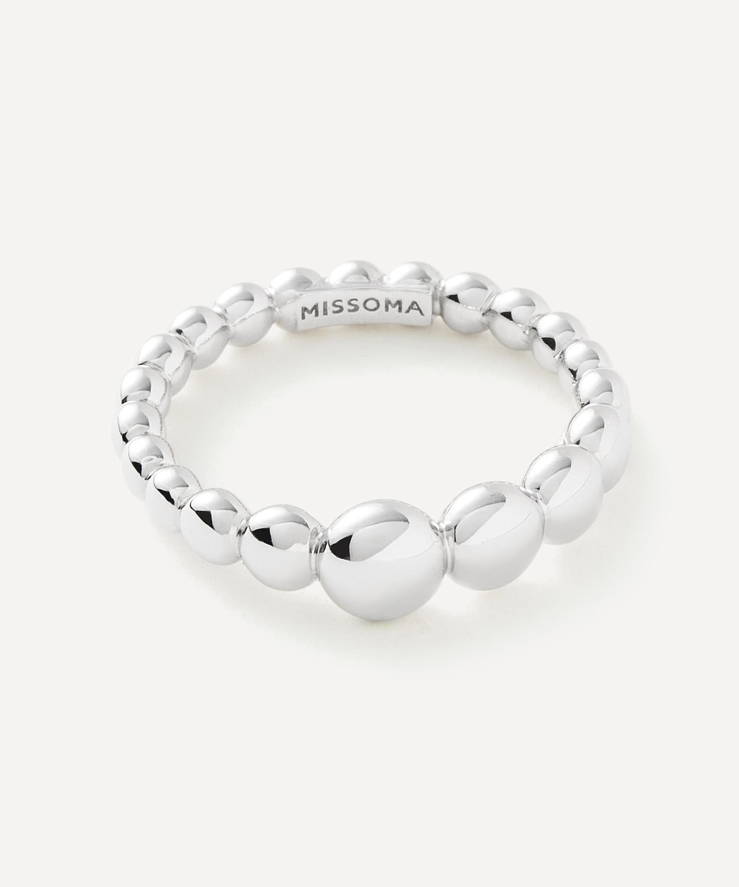Missoma Sterling Silver Articulated Beaded Stacking Ring