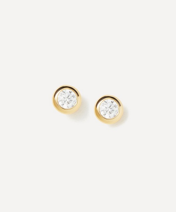 Missoma - 18ct Gold-Plated Vermeil Silver Classic Stone Stud Earrings image number null
