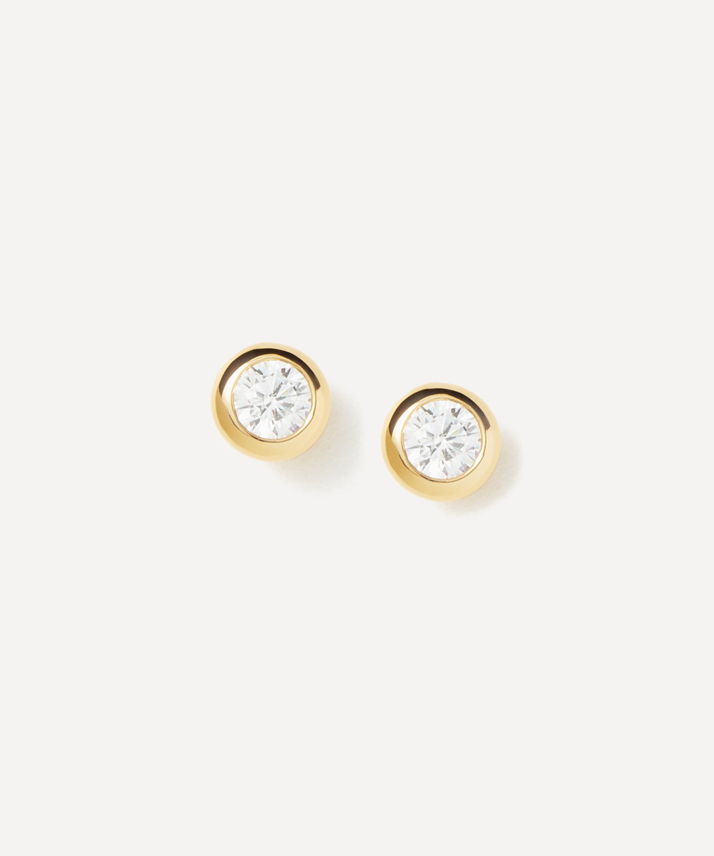 Missoma - 18ct Gold-Plated Vermeil Silver Classic Stone Stud Earrings