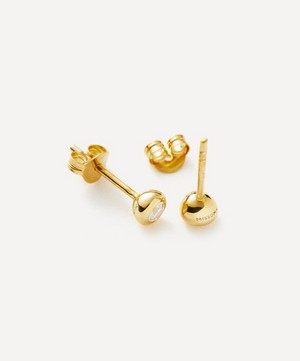 Missoma - 18ct Gold-Plated Vermeil Silver Classic Stone Stud Earrings image number 3