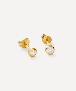 Missoma - 18ct Gold-Plated Vermeil Silver Classic Stone Stud Earrings image number 4
