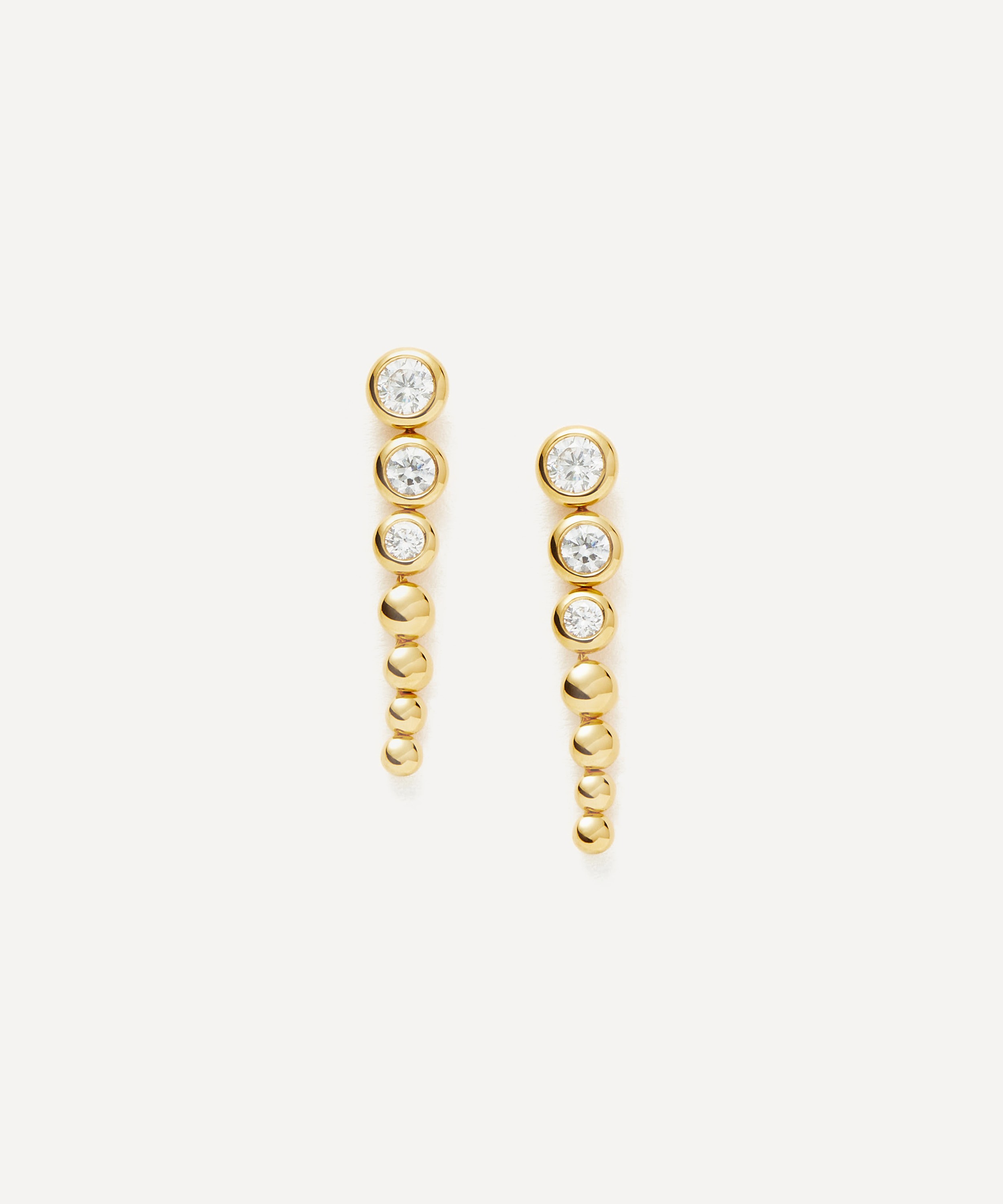 Missoma - 18ct Gold-Plated Vermeil Silver Articulated Beaded Stone Drop Earrings