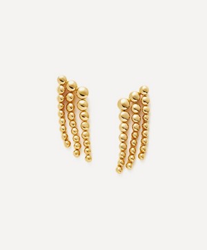 Missoma - 18ct Gold-Plated Vermeil Silver Articulated Beaded Waterfall Drop Earrings image number 0