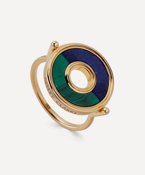 Astley Clarke - 18ct Gold-Plated Vermeil Silver Fuse Lapis and Malachite Ring image number 0