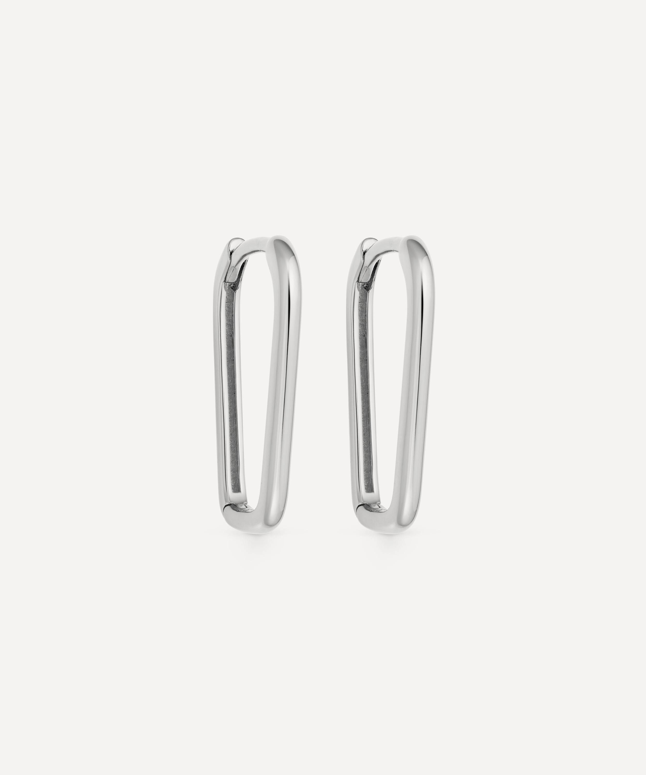 Astley Clarke - Sterling Silver Celestial Tapered Hoop Earrings image number 0