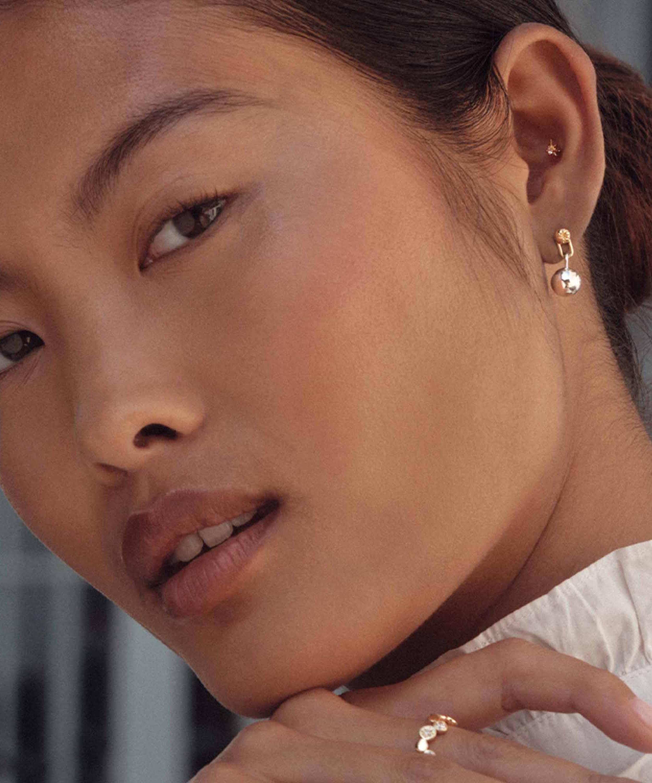 Astley Clarke - 18ct Gold-Plated Vermeil Silver Aurora Drop Earrings image number 1
