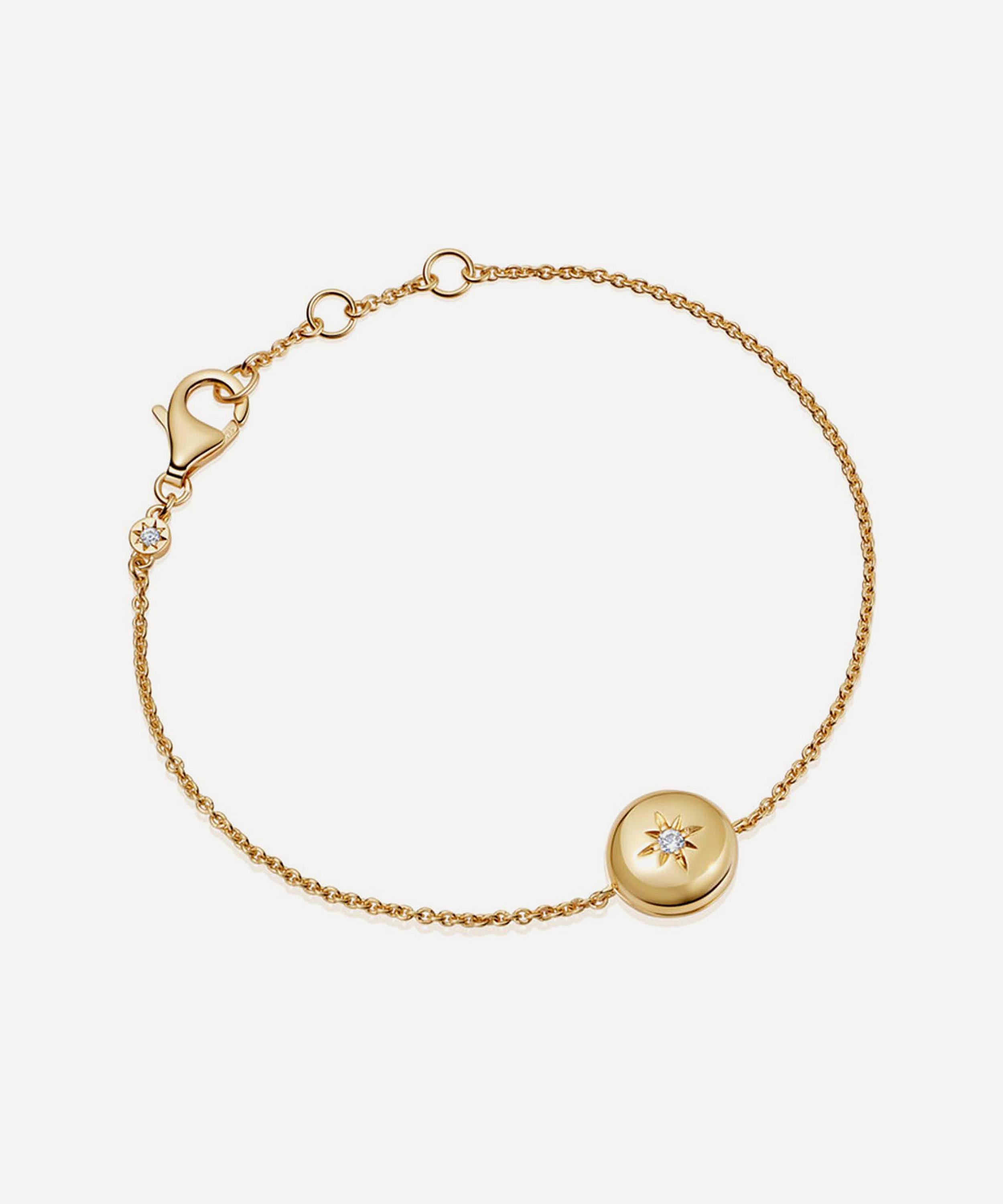 Gold Biography Locket Bracelet