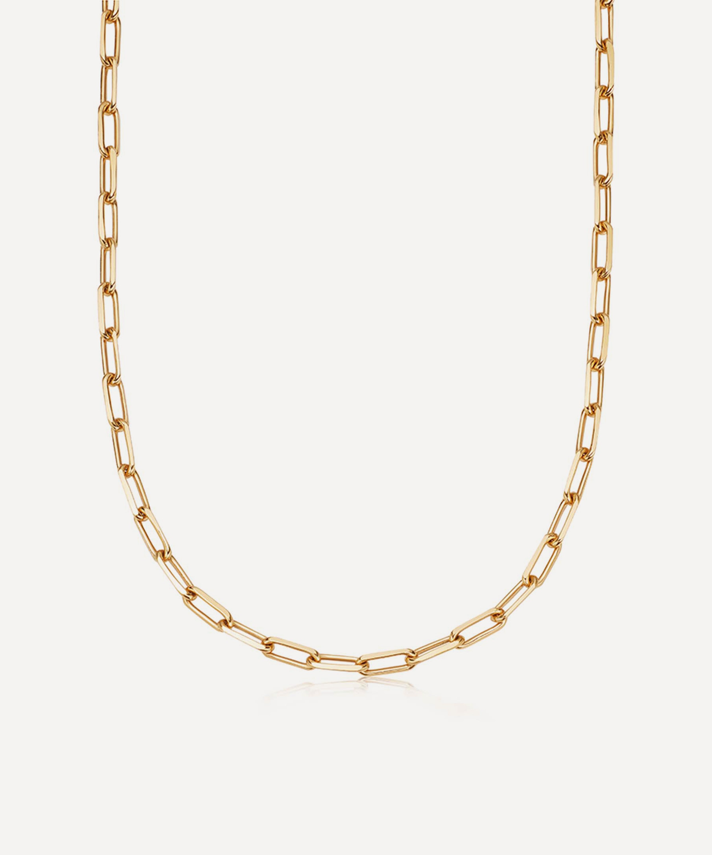 Astley Clarke - 18ct Gold-Plated Vermeil Silver Celestial Square Link Necklace image number 0