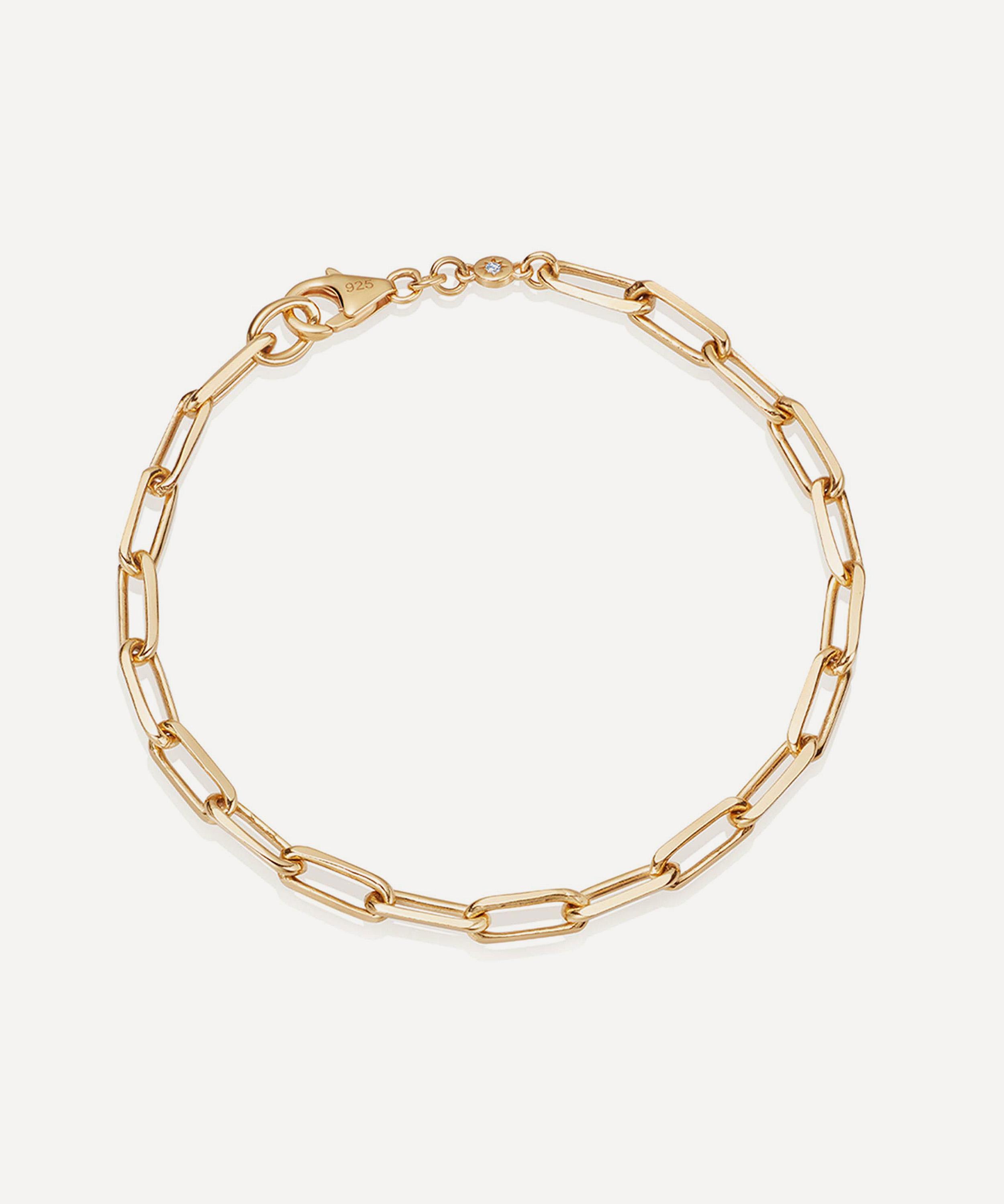 Astley Clarke - 18ct Gold-Plated Vermeil Silver Celestial Square Link Bracelet image number 0