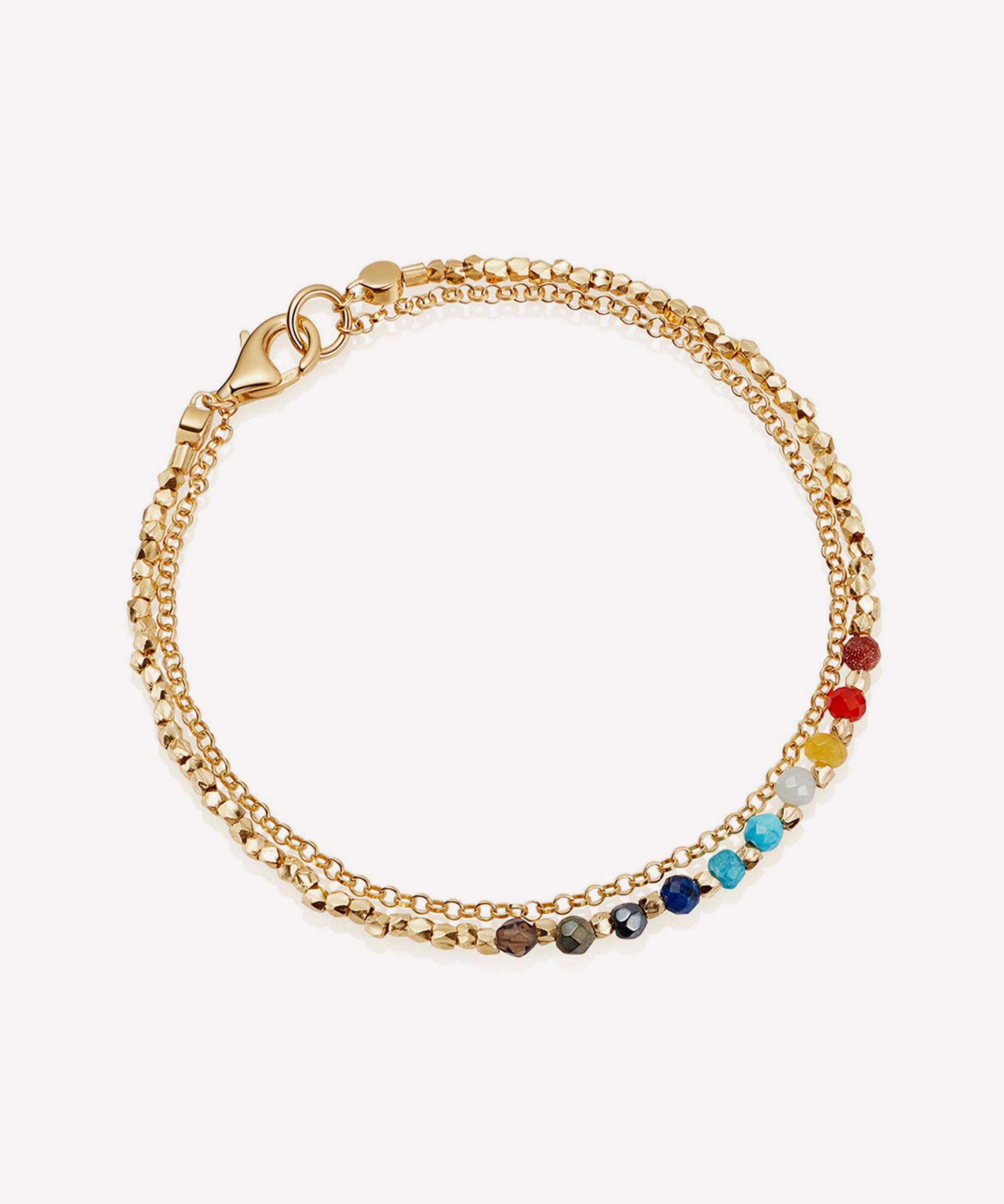 Astley Clarke - 18ct Gold-Plated Vermeil Silver Biography Rainbow Bracelet image number 0