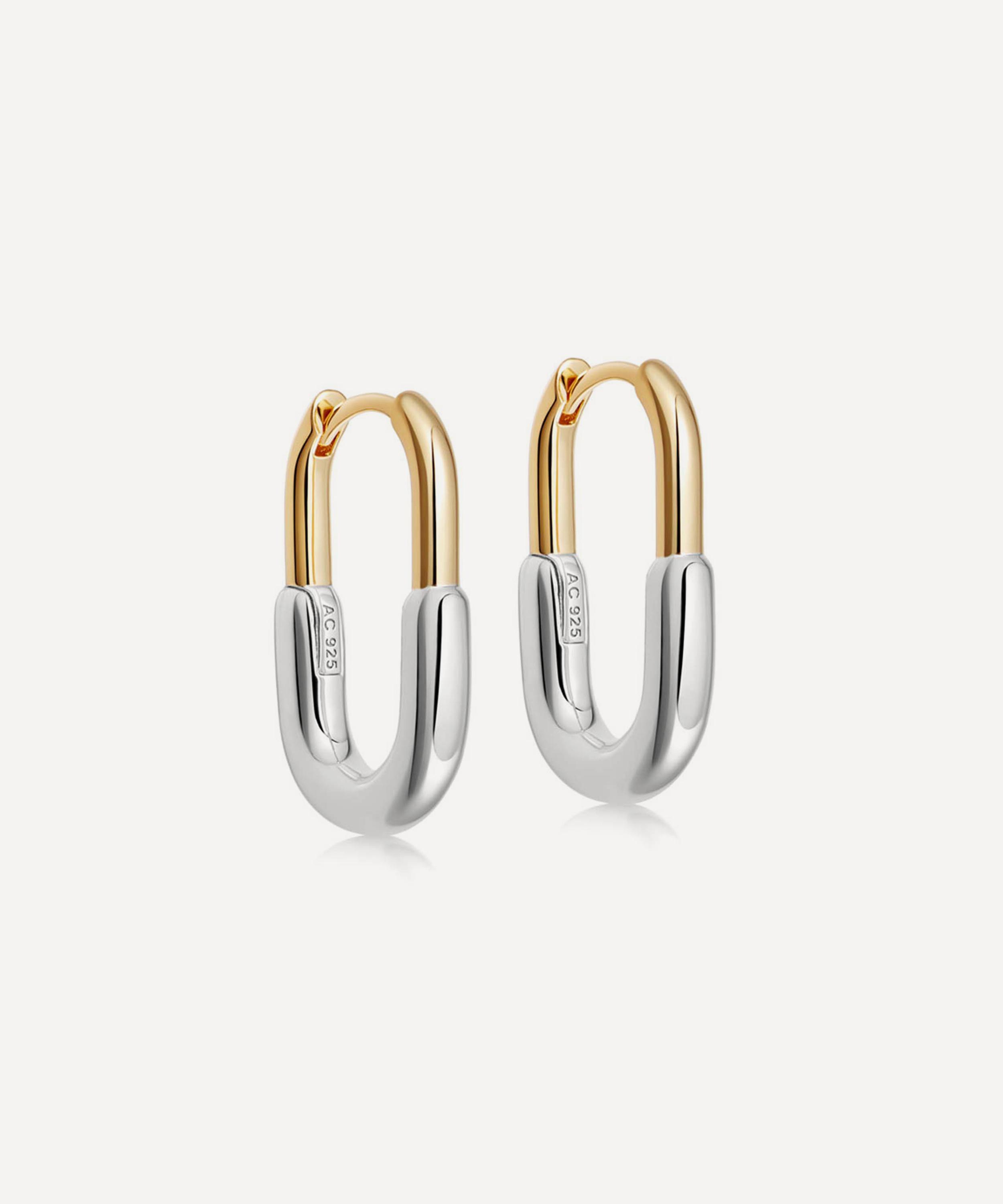 Astley Clarke - 18ct Gold-Plated Vermeil Silver Celestial U-Shape Hoop Earrings