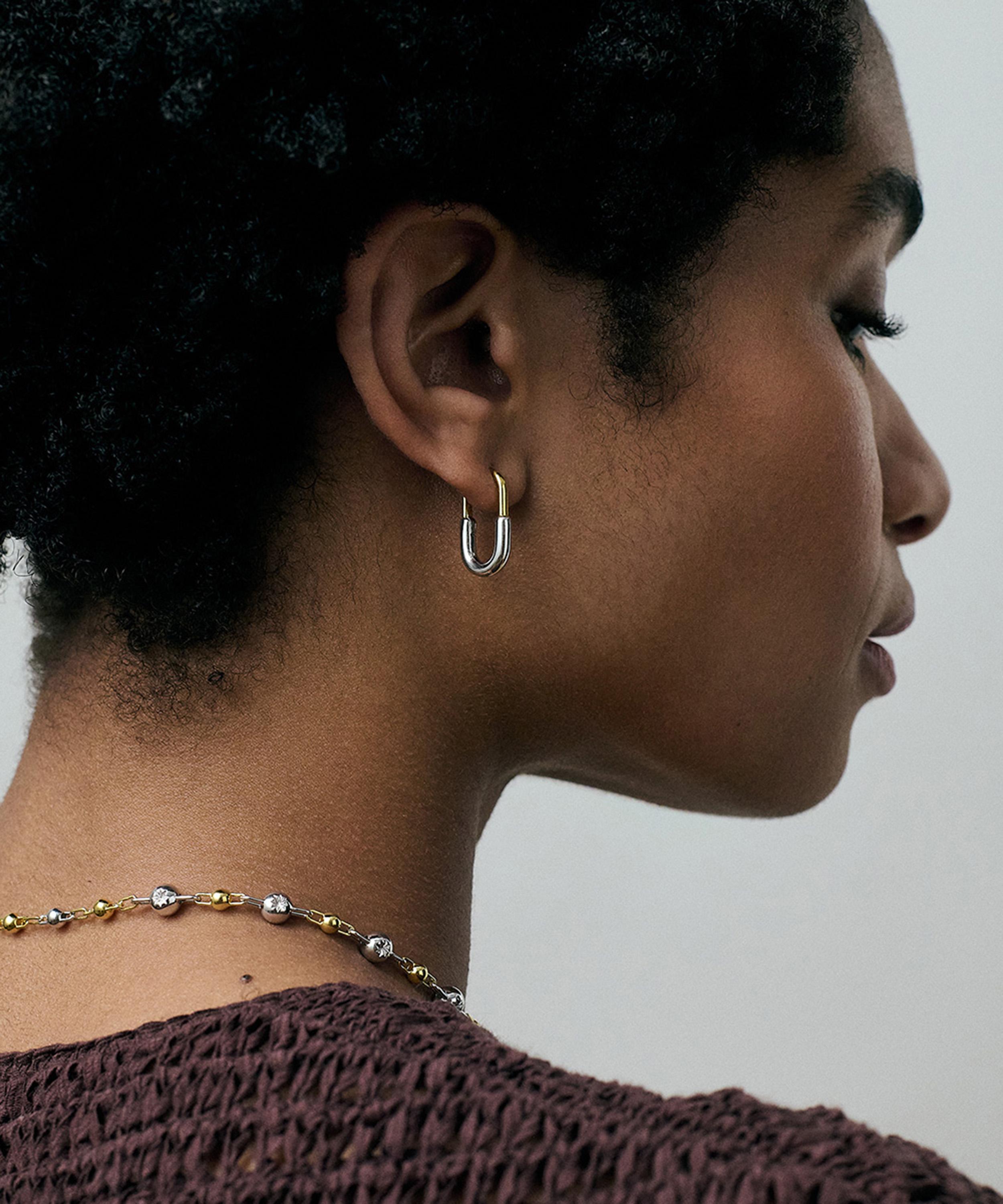 Astley Clarke - 18ct Gold-Plated Vermeil Silver Celestial U-Shape Hoop Earrings image number 1