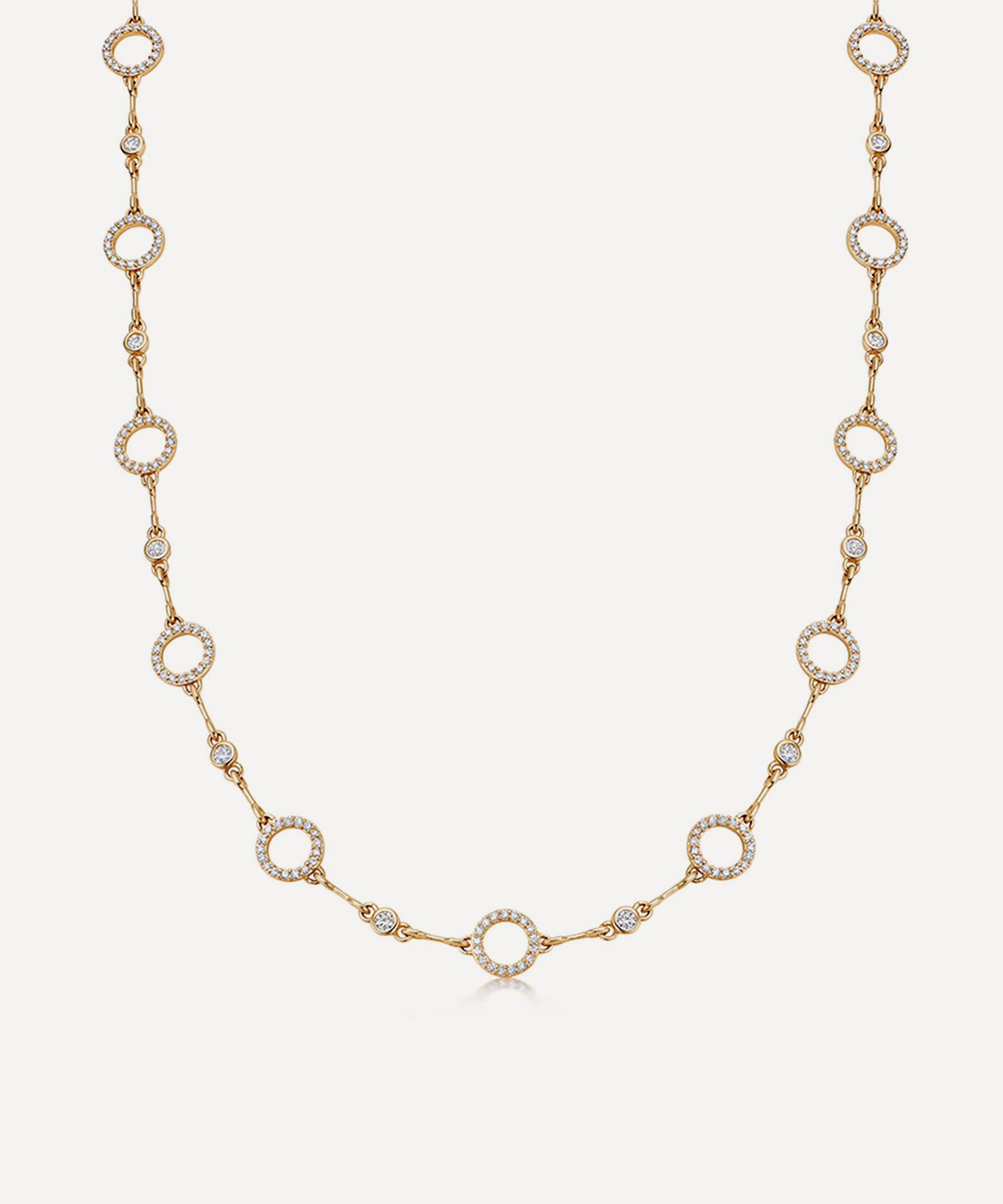 Astley Clarke - 14ct Gold Icon Nova Diamond Eternity Necklace image number 0