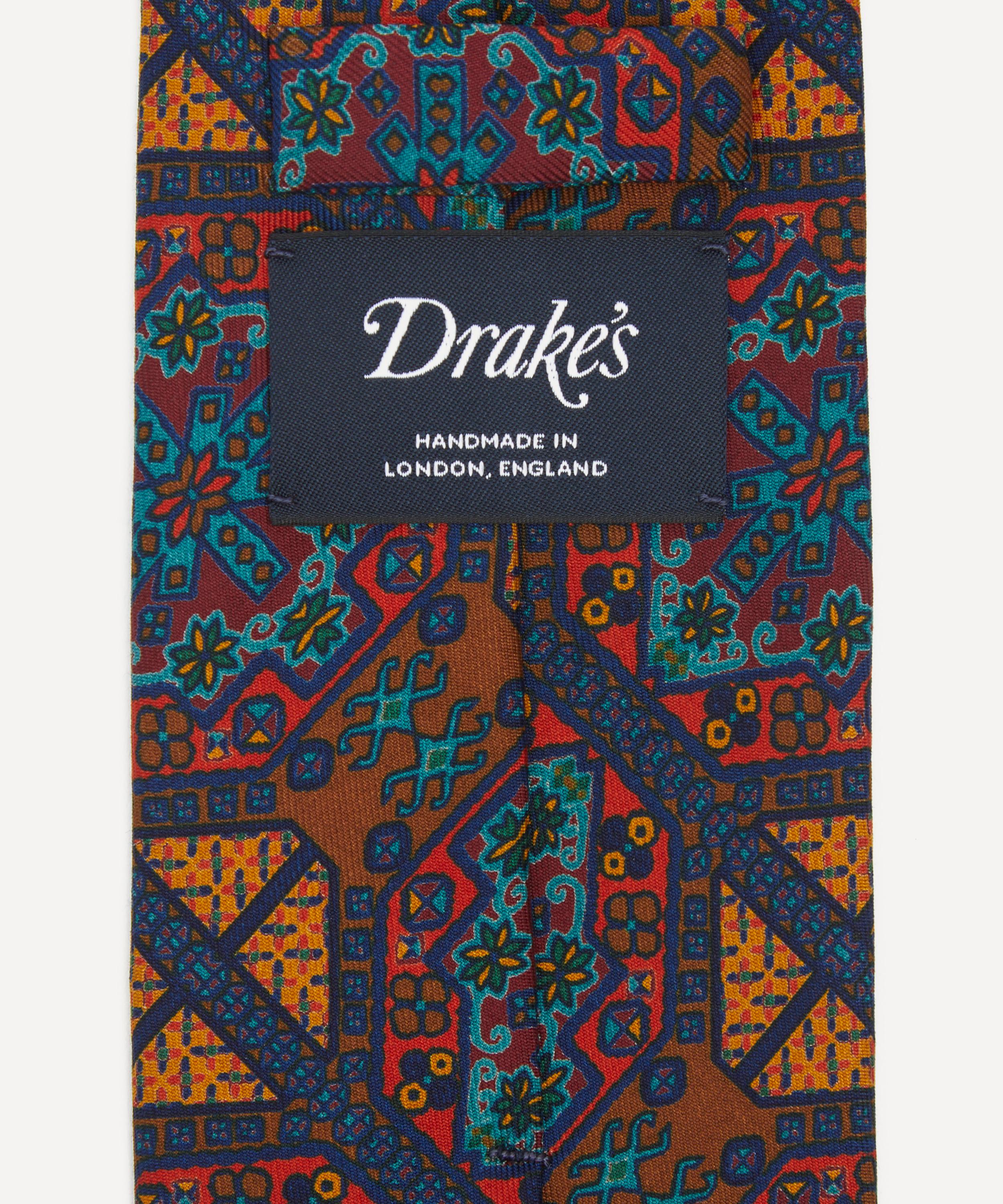 Drakes - Stained Glass Silk Tie image number 2