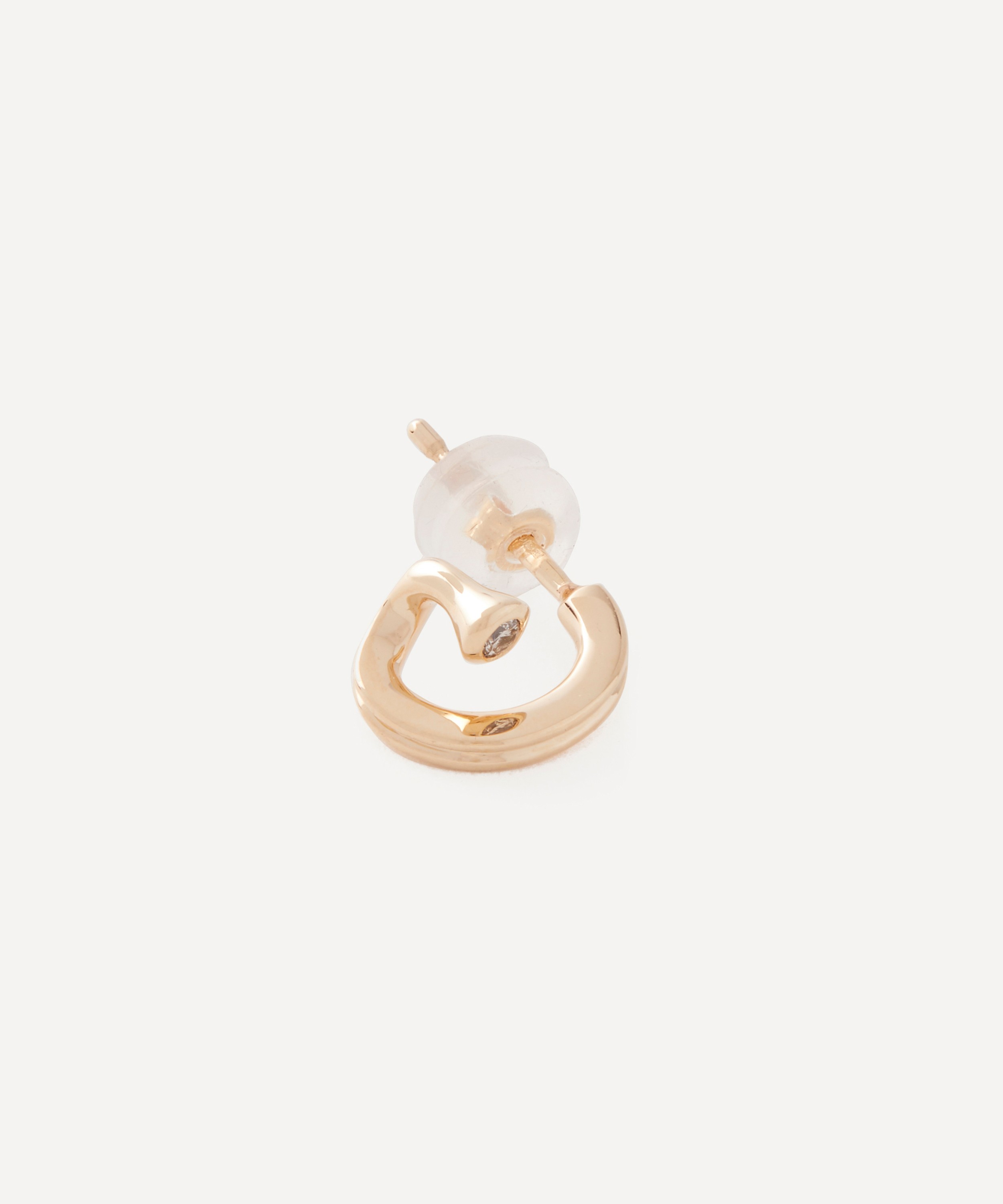 Hirotaka - 10ct Gold Drosera Diamond Hoop Earring Right image number 1