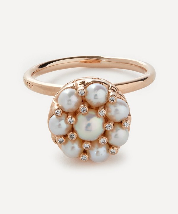 Selim Mouzannar - 18ct Rose Gold Beirut Multi Pearl and Diamond Ring