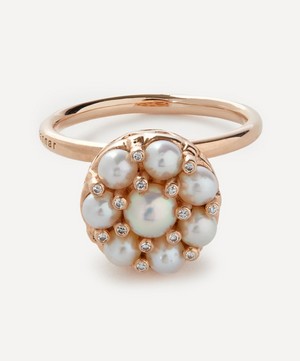 Selim Mouzannar - 18ct Rose Gold Beirut Multi Pearl and Diamond Ring image number 0