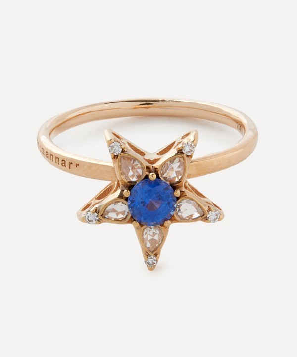 Selim Mouzannar - 18ct Rose Gold Istanbul Sapphire and Diamond Star Ring