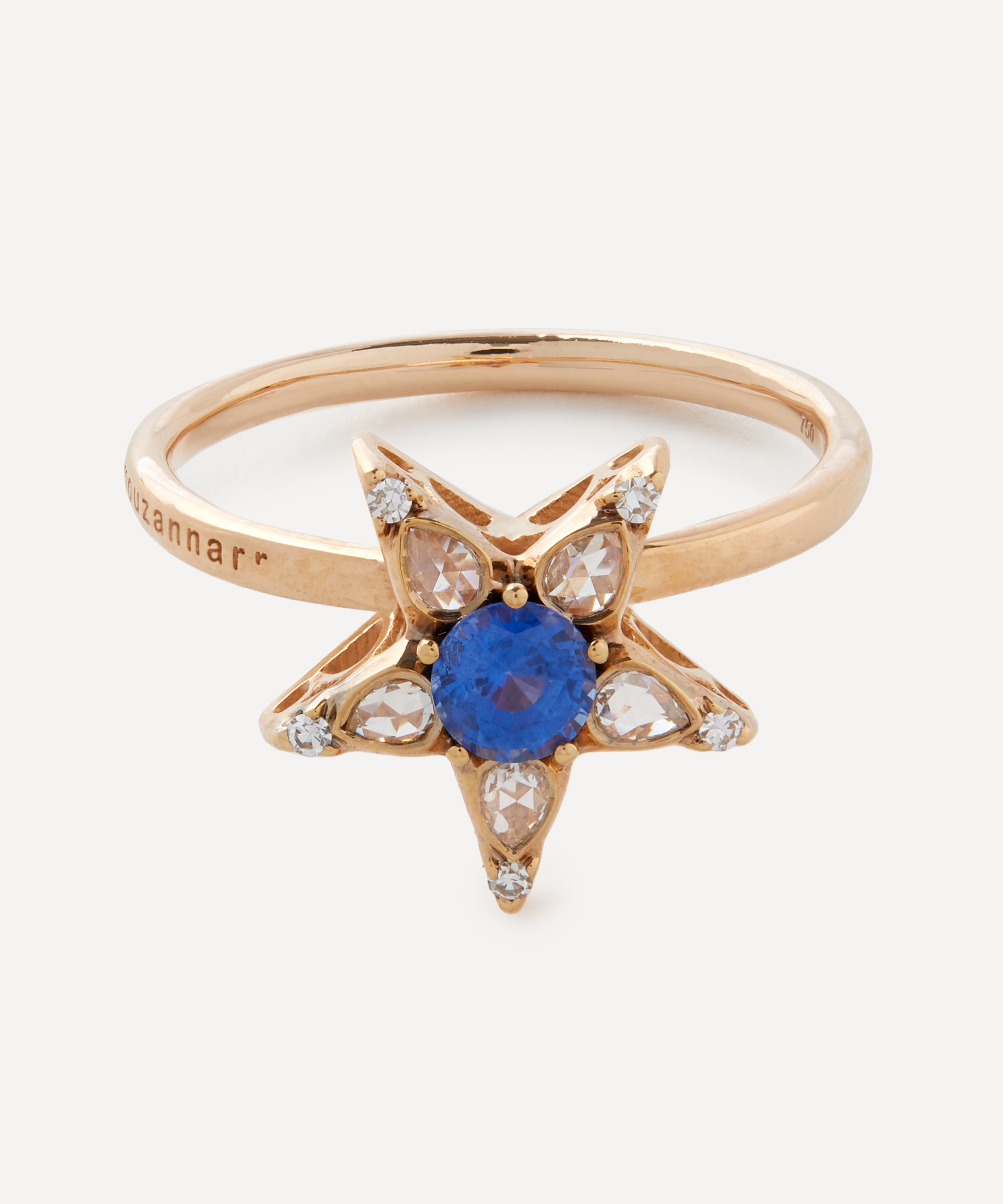 Selim Mouzannar - 18ct Rose Gold Istanbul Sapphire and Diamond Star Ring image number 0