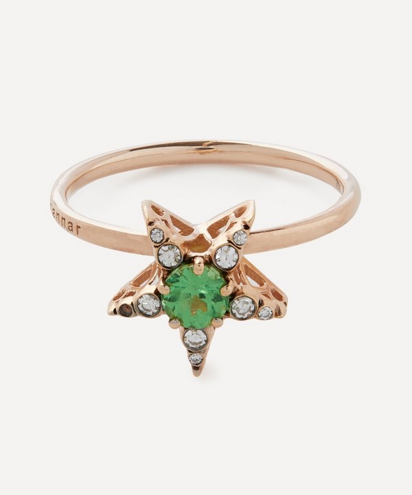 Selim Mouzannar - 18ct Rose Gold Istanbul Tsavorite and Diamond Star Ring image number null