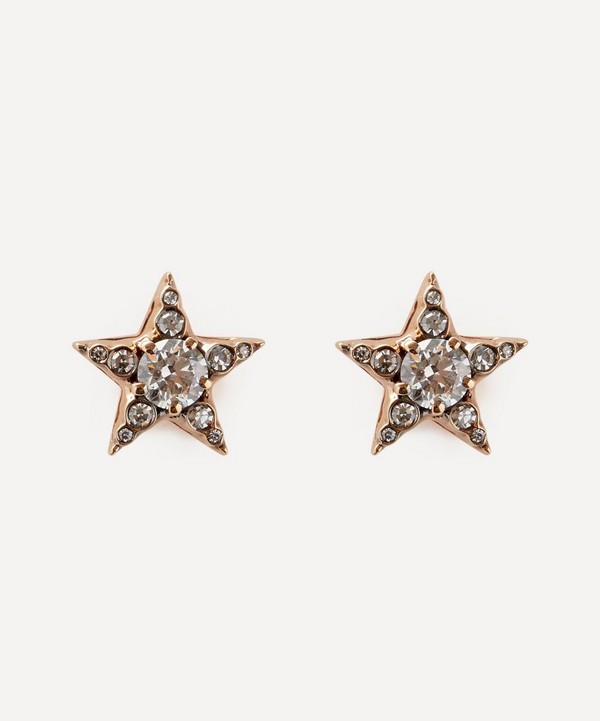 Selim Mouzannar - 18ct Rose Gold Istanbul Diamond Star Stud Earrings image number null