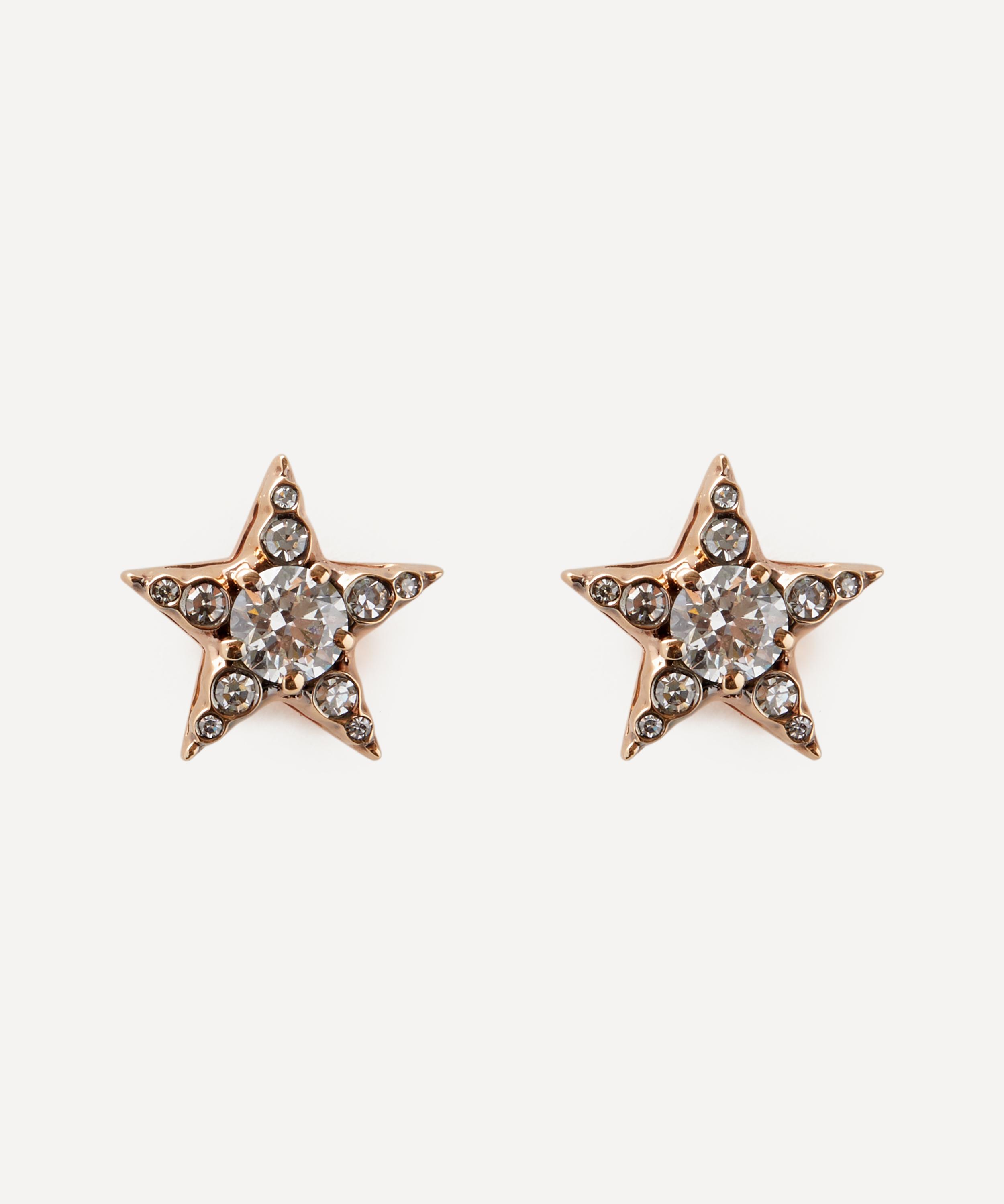 Selim Mouzannar - 18ct Rose Gold Istanbul Diamond Star Stud Earrings image number 0
