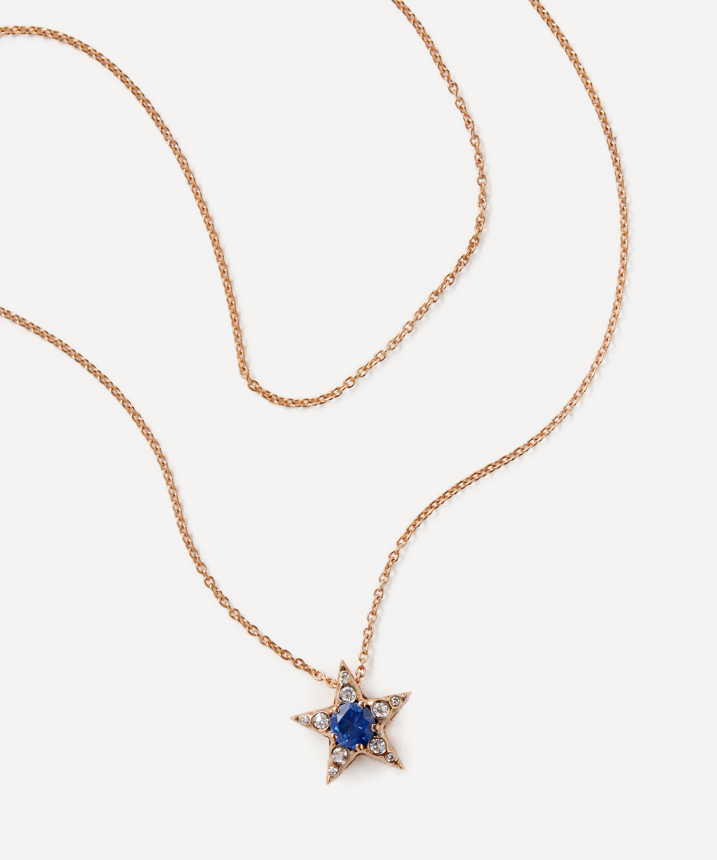 Selim Mouzannar - 18ct Rose Gold Istanbul Tsavorite and Diamond Star Pendant Necklace image number 2