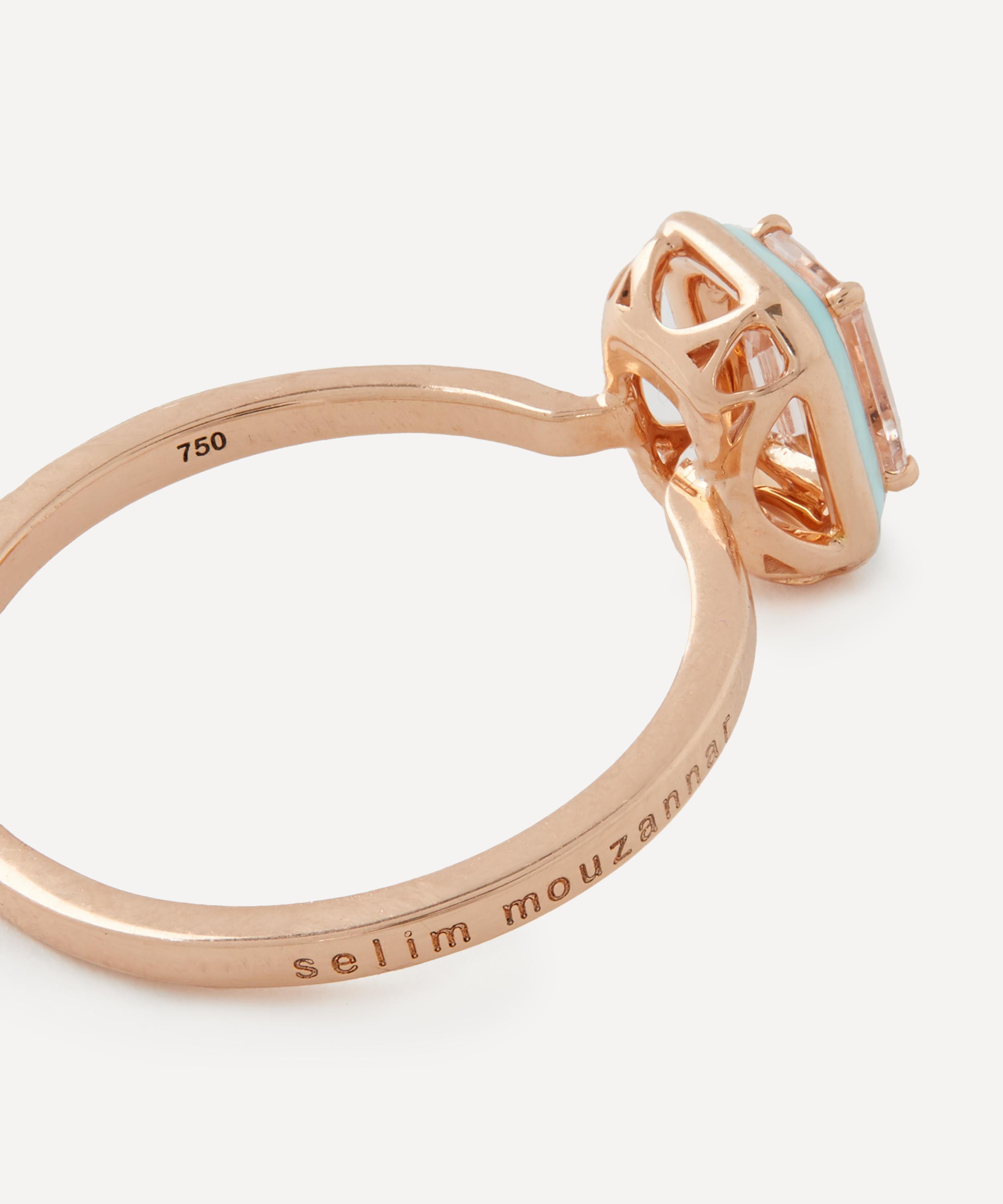 Selim Mouzannar - 18ct Rose Gold Mina Morganite Ring image number 1