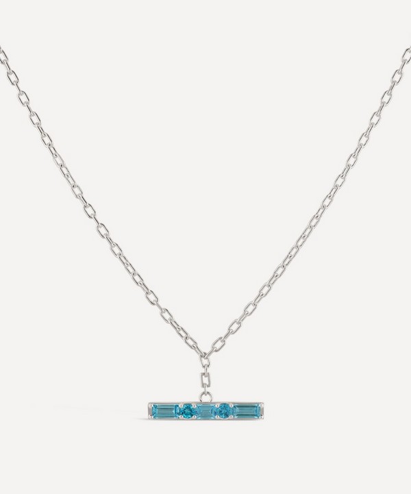 Dinny Hall - Sterling Silver Gem-Set T-Bar Pendant Necklace image number null