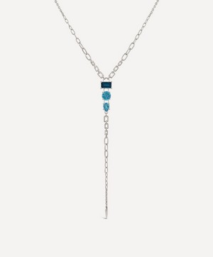 Dinny Hall - Sterling Silver Gem-Set Long Drop Lariat Necklace image number 0