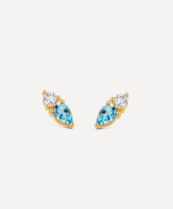 Dinny Hall - 22ct Gold-Plated Gem-Set Stud Earrings image number null