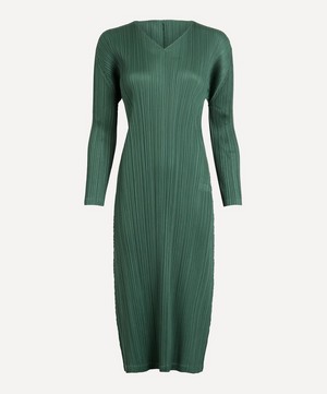 Pleats Please Issey Miyake - MONTHLY COLOURS DECEMBER V-Neck Dress image number 0
