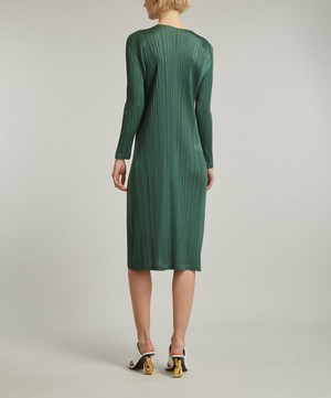 Pleats Please Issey Miyake - MONTHLY COLOURS DECEMBER V-Neck Dress image number 3