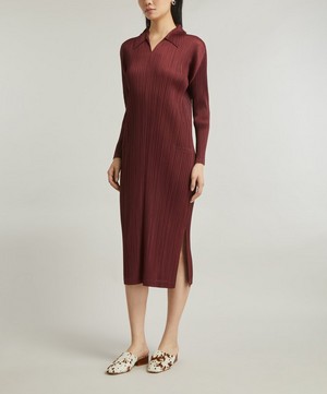 Pleats Please Issey Miyake - MONTHLY COLOURS OCTOBER Long-Sleeve Dress image number 2