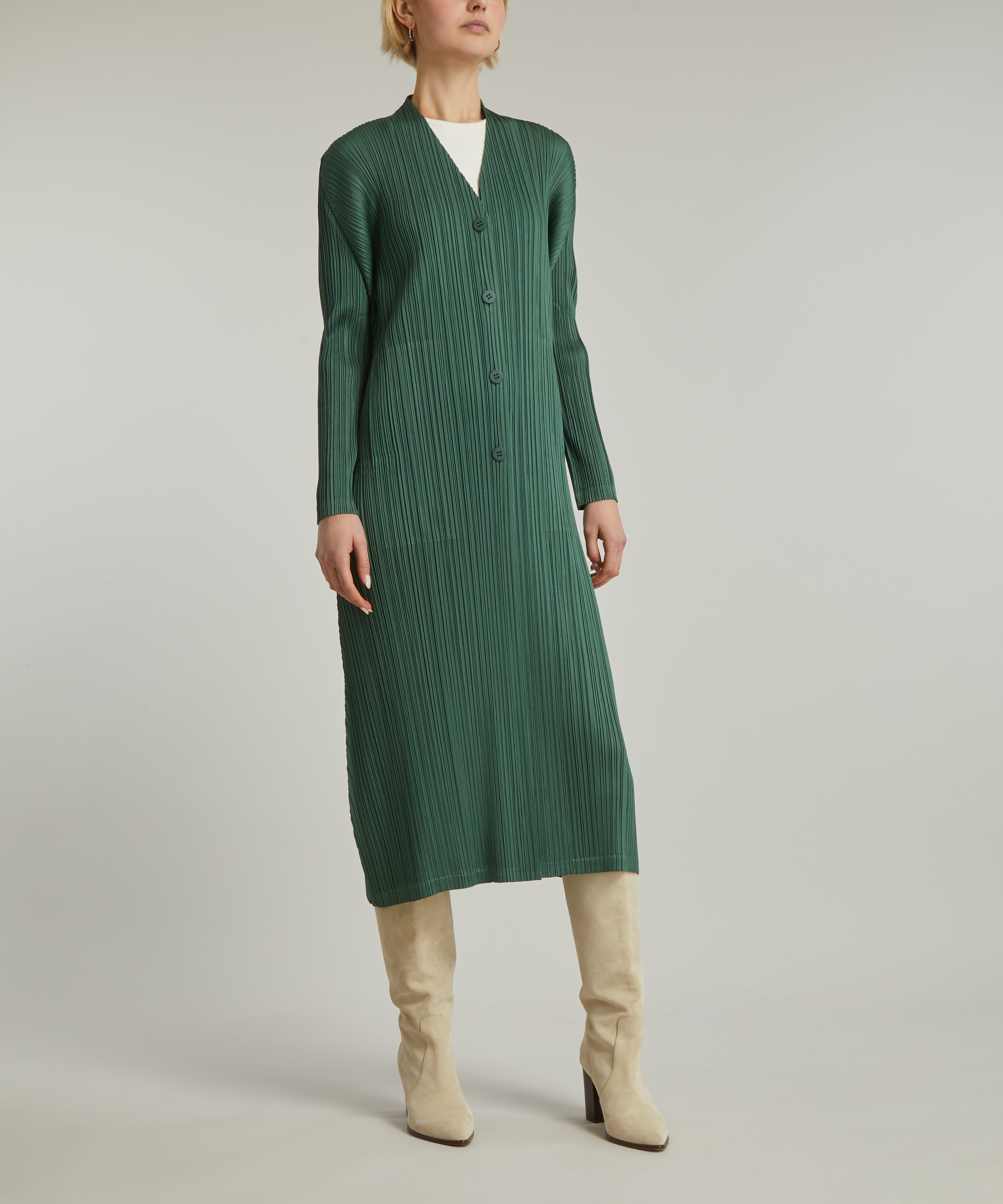 Pleats Please Issey Miyake - MONTHLY COLOURS DECEMBER Long Coat image number 1