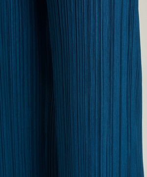 Pleats Please Issey Miyake - THICKER Straight Blue-Green Pleated Trousers 2 image number 4