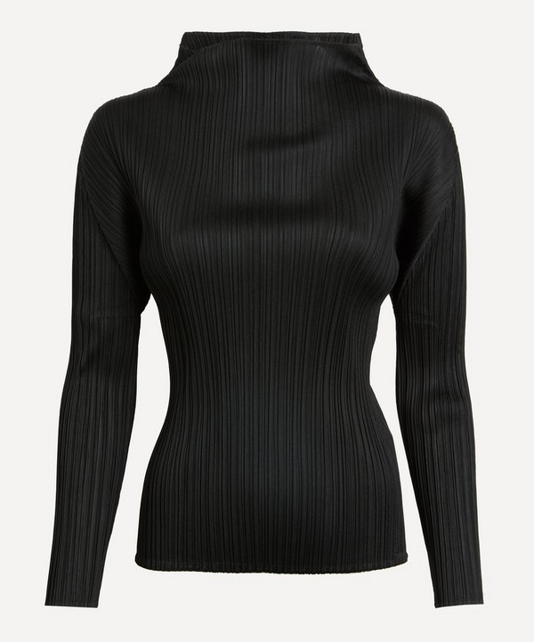 Pleats Please Issey Miyake - MONTHLY COLOURS NOVEMBER Pleated Black Top image number null