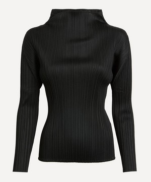 Pleats Please Issey Miyake - MONTHLY COLOURS NOVEMBER Pleated Black Top image number 0