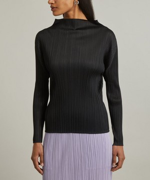 Pleats Please Issey Miyake - MONTHLY COLOURS NOVEMBER Pleated Black Top image number 2
