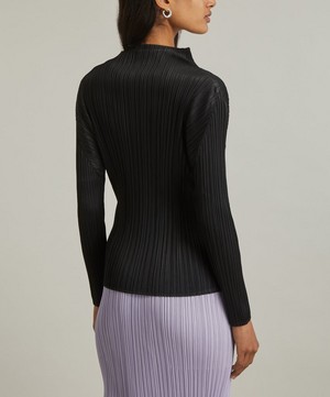 Pleats Please Issey Miyake - MONTHLY COLOURS NOVEMBER Pleated Black Top image number 3