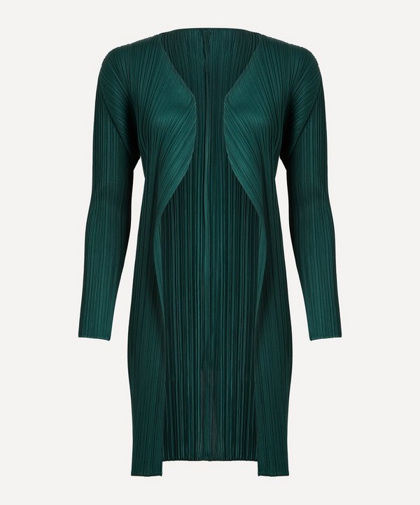Pleats Please Issey Miyake - NEW COLOURFUL BASICS 3 DECEMBER Dark Green Coat image number null